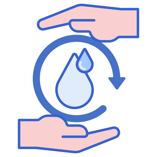 Water recycling environment recycling center icon