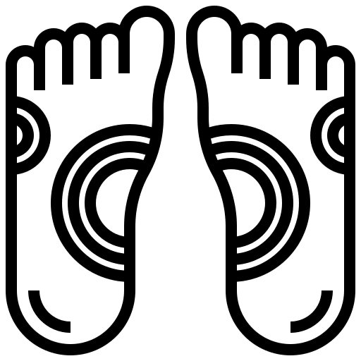 Feet healthcare and medical therapy medical icon