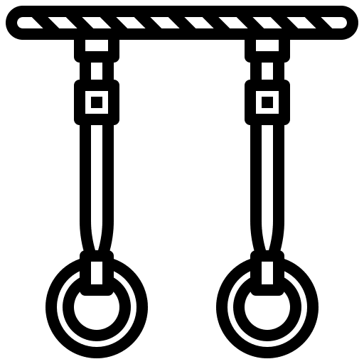 Gymnastic healthcare and medical athlete indoor sports icon