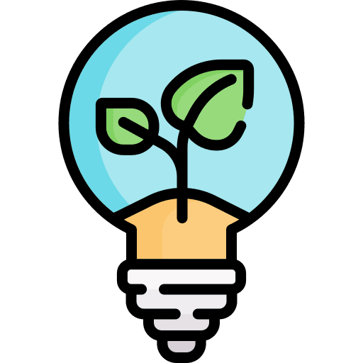 Light bulb idea green energy light bulb icon