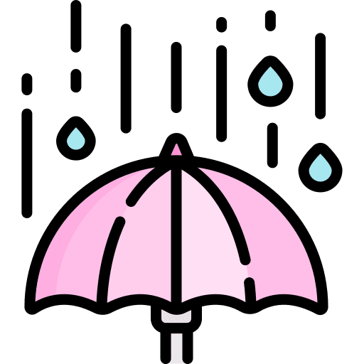 Rain meteorology umbrella protection icon