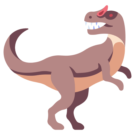 Allosaurus jurassic wild animal icon