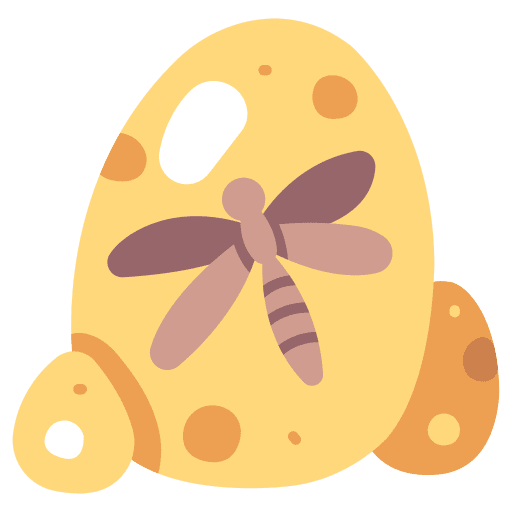 Dried insect in amber dried fossil animals icon