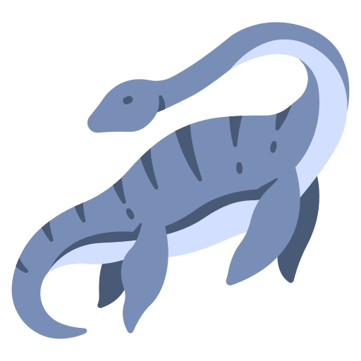 Elasmosaurus animal ocean animals icon