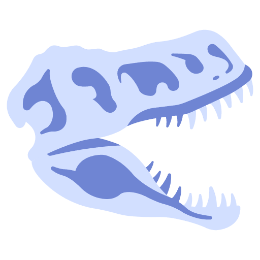 Fossil skull museum animals icon