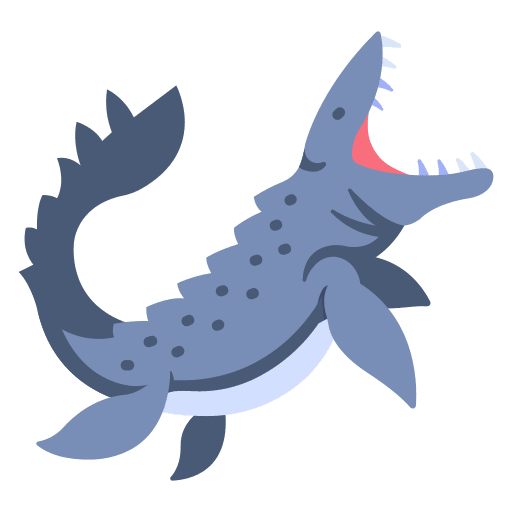Mosasaurus animal jurassic dino icon