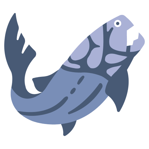 Primitive fish dino animal icon