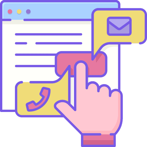 Call to action commerce and shopping touch screen online shopping icon