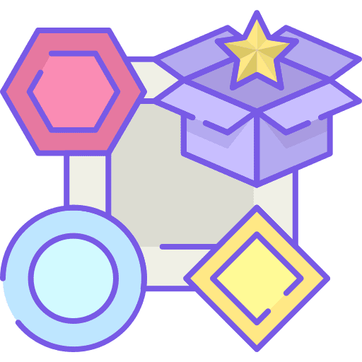 Differentiation shapes symbol interface icon