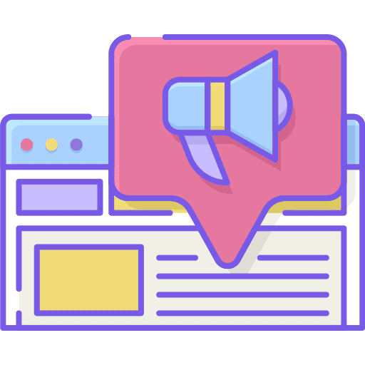 Headline seo and web journal news report icon