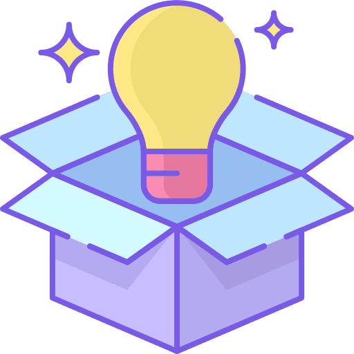 Packaging launch bulb marketing icon