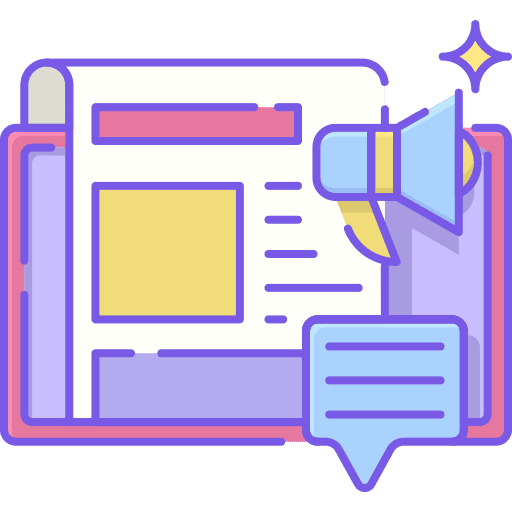 Press release document information marketing icon