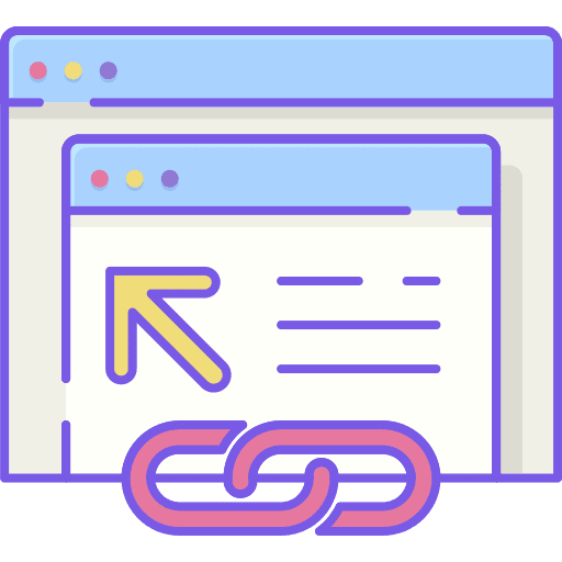 Backlinks marketing computer screen icon