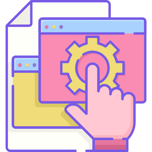 Features browser gear internet icon