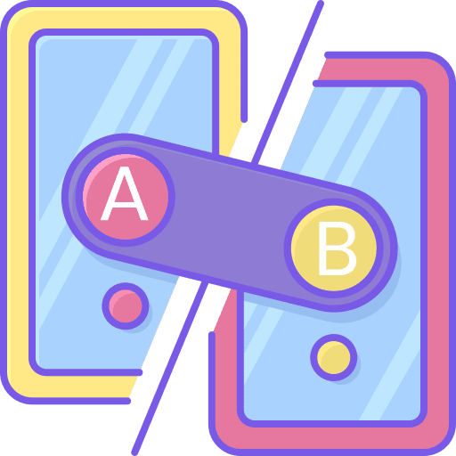 Ab testing marketing art and design ab testing icon