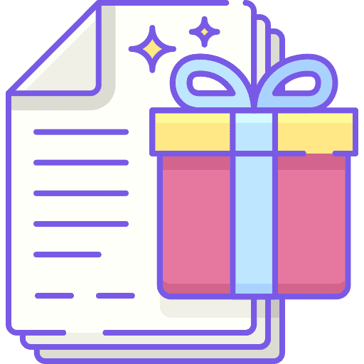 Bonus gift present business and finance icon