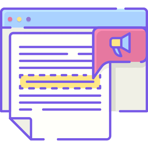 Call out interface ad web online shop advertising icon