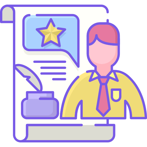 Copywriter professions and jobs blogger influencer icon