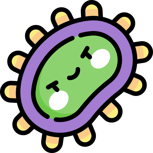Bacteria biology scientist covid 19 icon