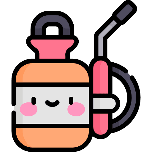 Fumigate garden tools and utensils insect icon