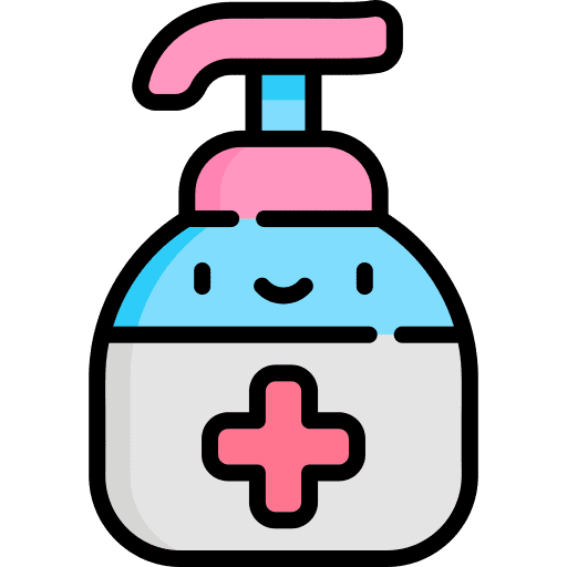 Antibacterial healthcare and medical antibacterial cleaning icon