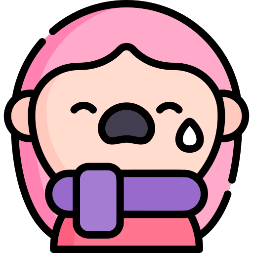 Crying girl woman person icon