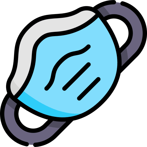 Mouth mask mascara protection air icon