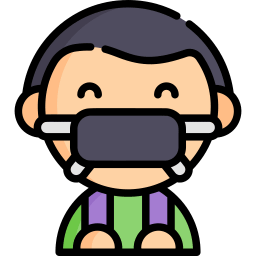 Mouth mask protection avatar healthcare and medical icon