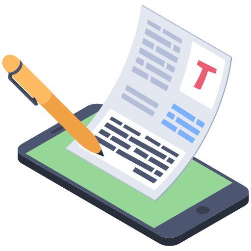 Content marketing post seo and web content marketing icon