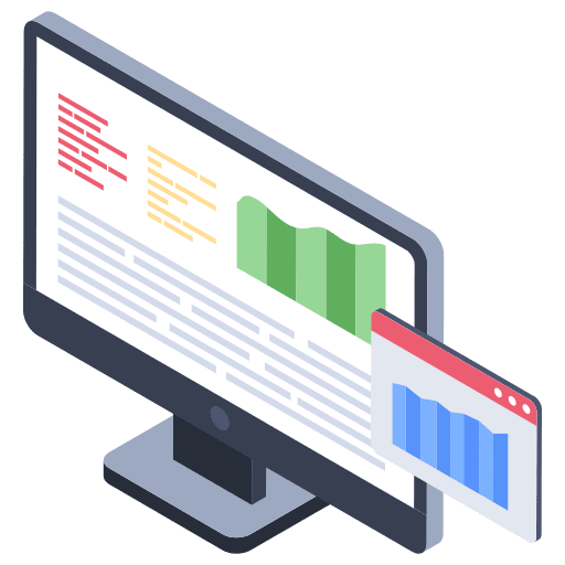 Data analysis data analysis computing technological icon