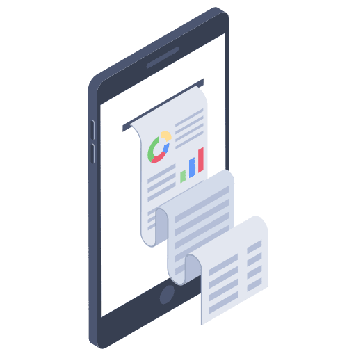 Seo report seo and web finance market icon