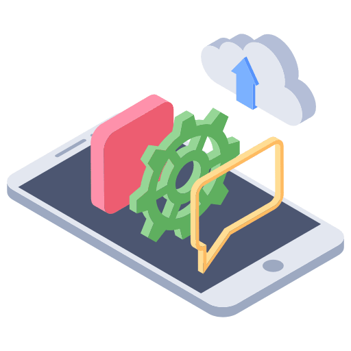 Cloud storage data storage settings cloud storage icon