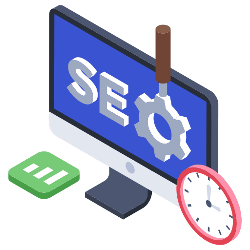 Seo seo and web monitor zoom icon