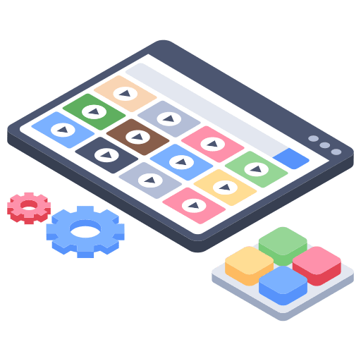 Video player seo and web playlist video player icon