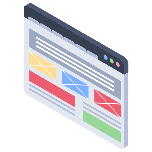 Layout design browser web page icon