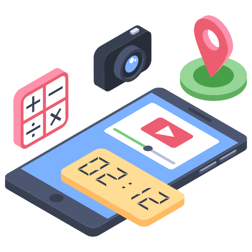 Mobile app mobile app seo and web communications icon