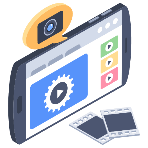 Tutorials settings edit tools video icon