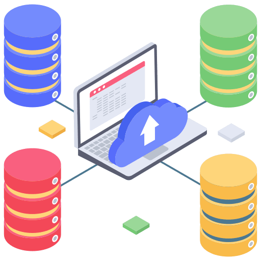 Backup cloud smartphone arrangement icon