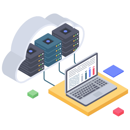 Cloud computing center cloud computing mainframe icon