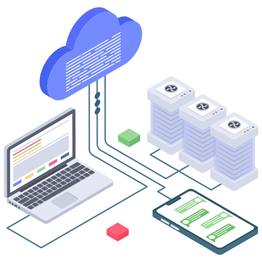 Cloud computing screen server multimedia icon