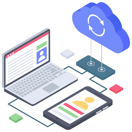 Data transfer sync ui data storage icon