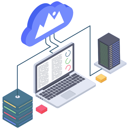Hosting services hosting services database service icon