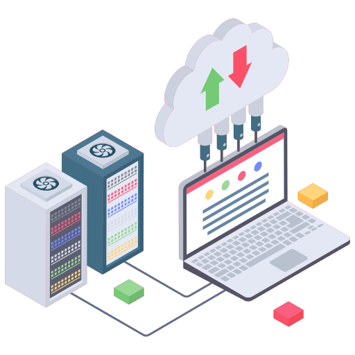 Cloud data download transfer computing cloud icon