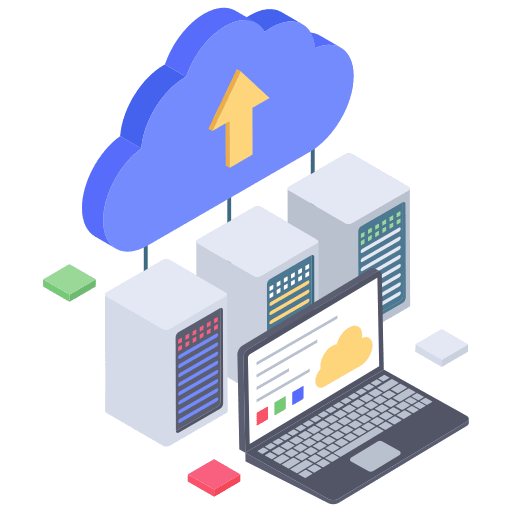 Cloud storage data storage upload networking icon