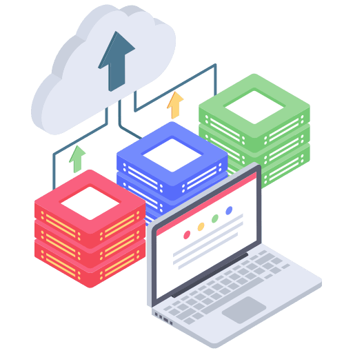 Cloud storage upload networking file storage icon
