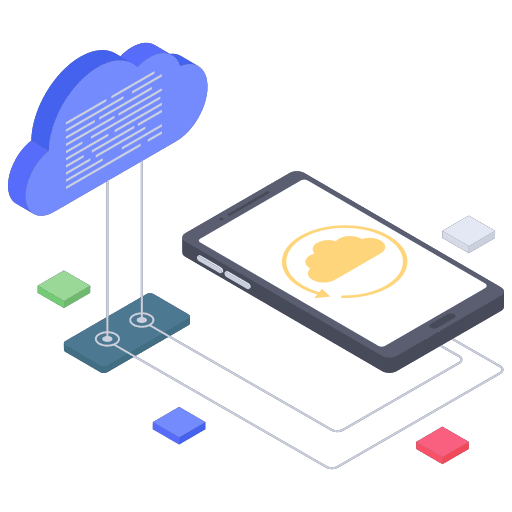 Cloud computing symbol smartphone communications icon