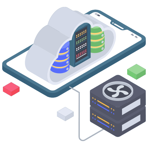 Cloud data cloud computing data storage networking icon