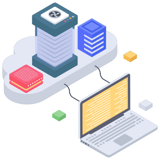 Cloud data monitor server internet icon