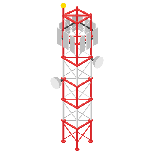 Communication tower frequency communication tower network signal icon