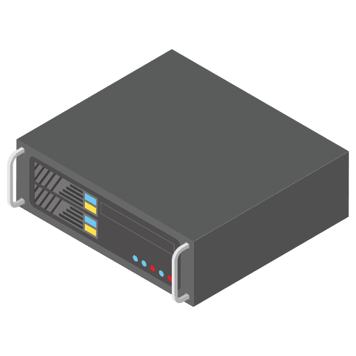 Data server multimedia database network icon